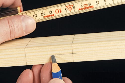 Så gör du en bladfog av trä Bladfog: Uppmätning och markering